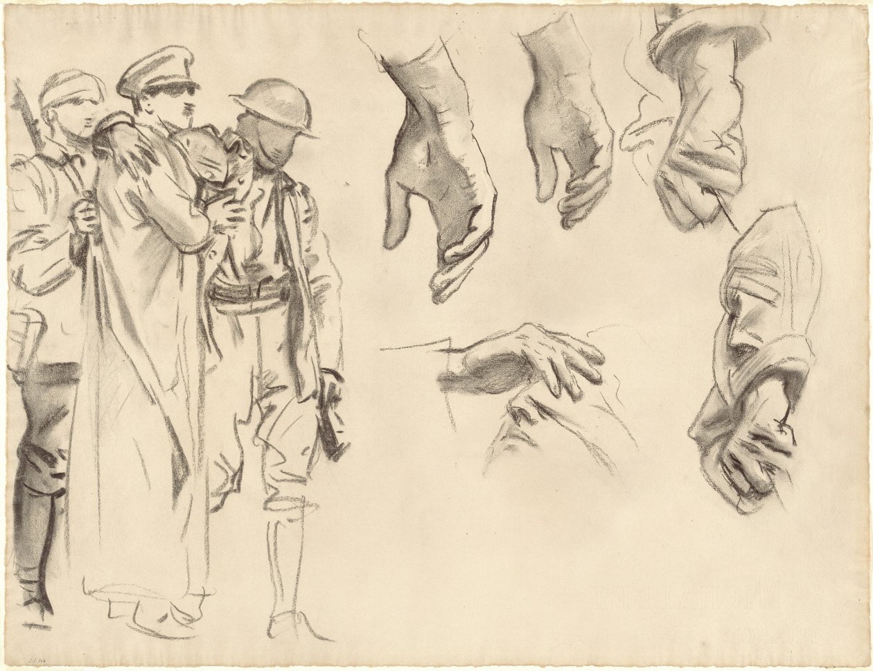 Studier for Gassed, 1918-1919. af John Singer Sargent