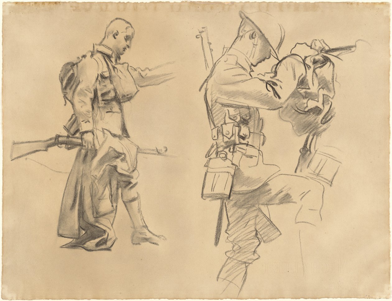 Studier til "Gassed" [recto] af John Singer Sargent