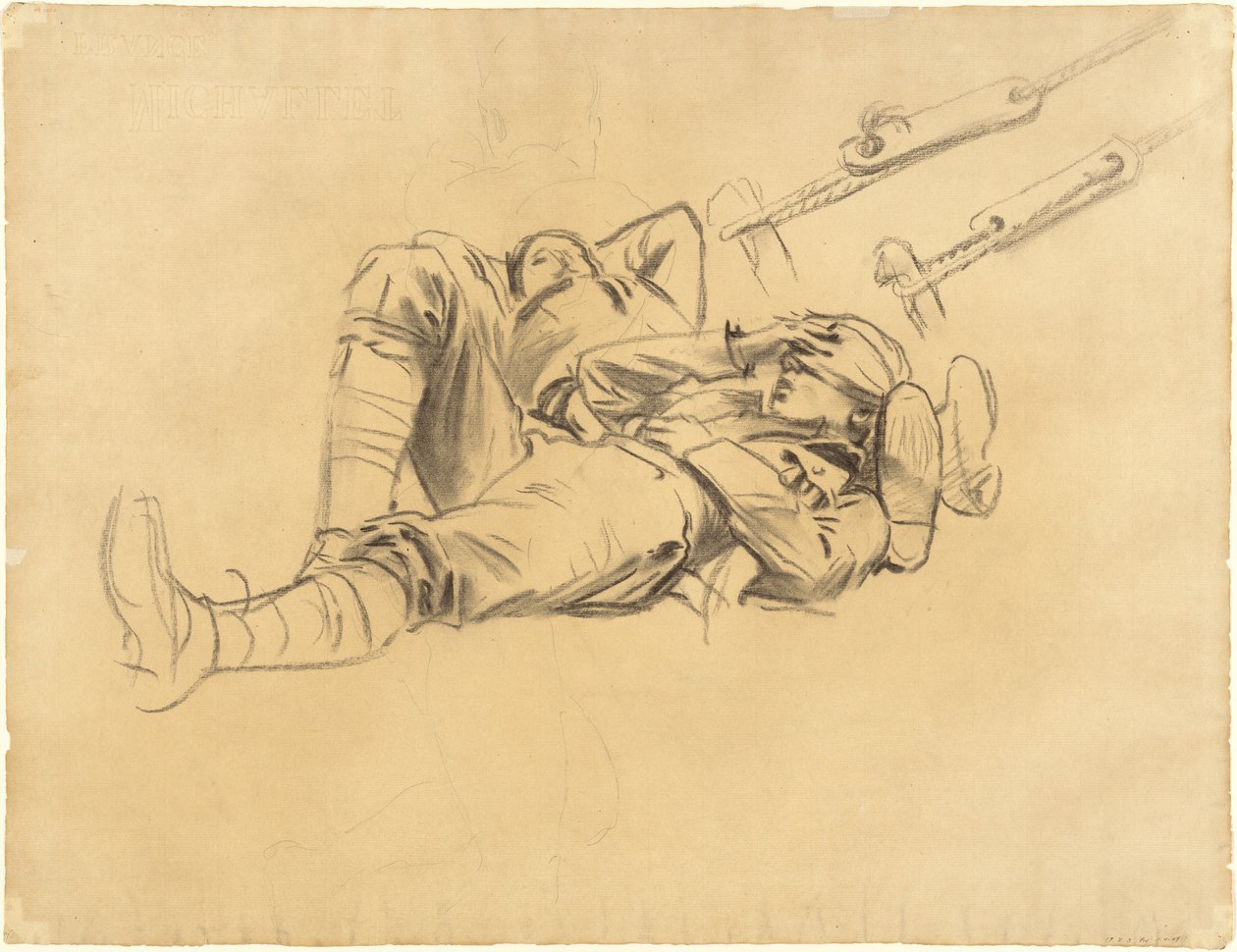 Studier for Gassed [recto], 1918-1919. af John Singer Sargent