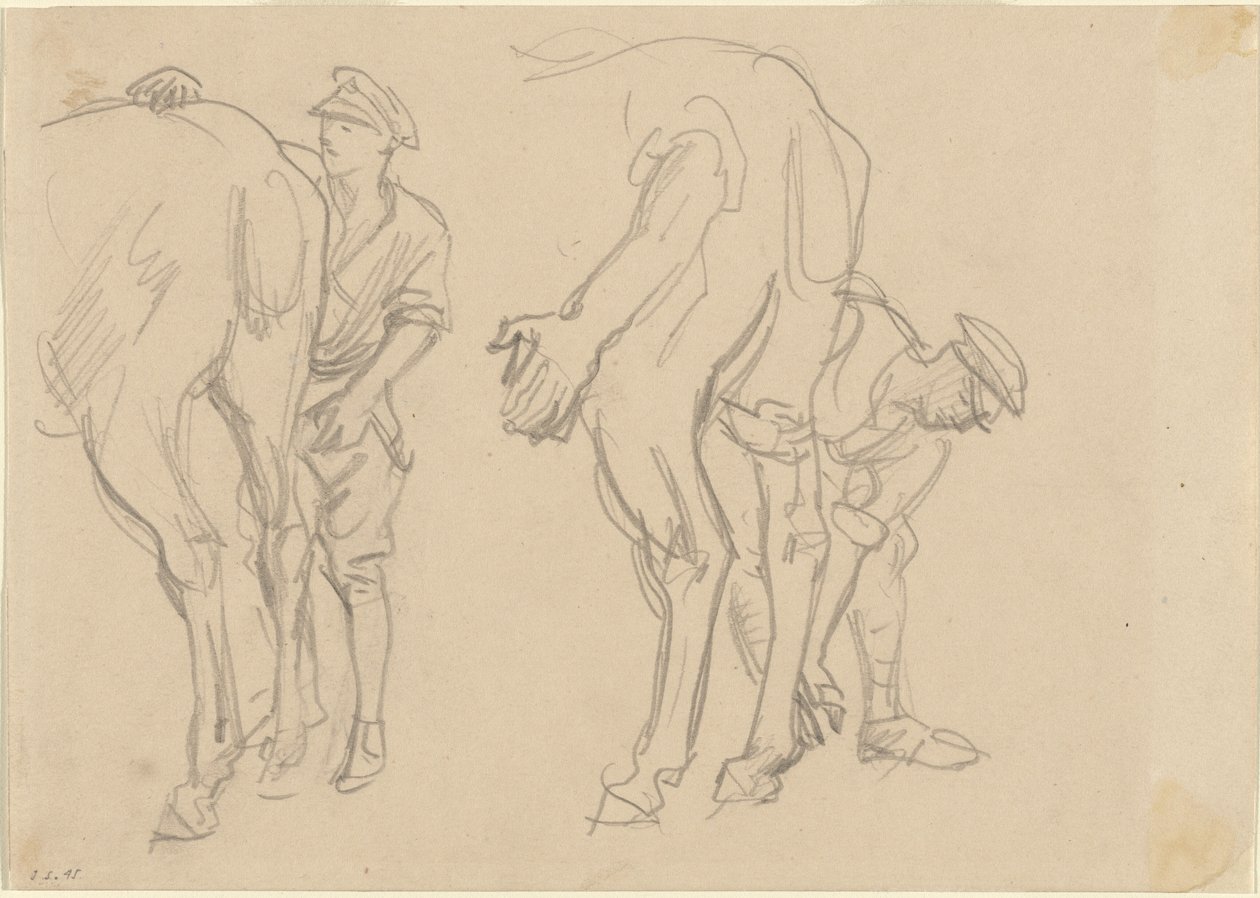 Studier for Scots Grey, 1918. af John Singer Sargent
