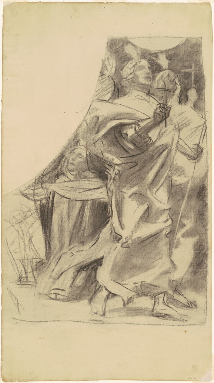 Studie til "Religionens triumf" af John Singer Sargent