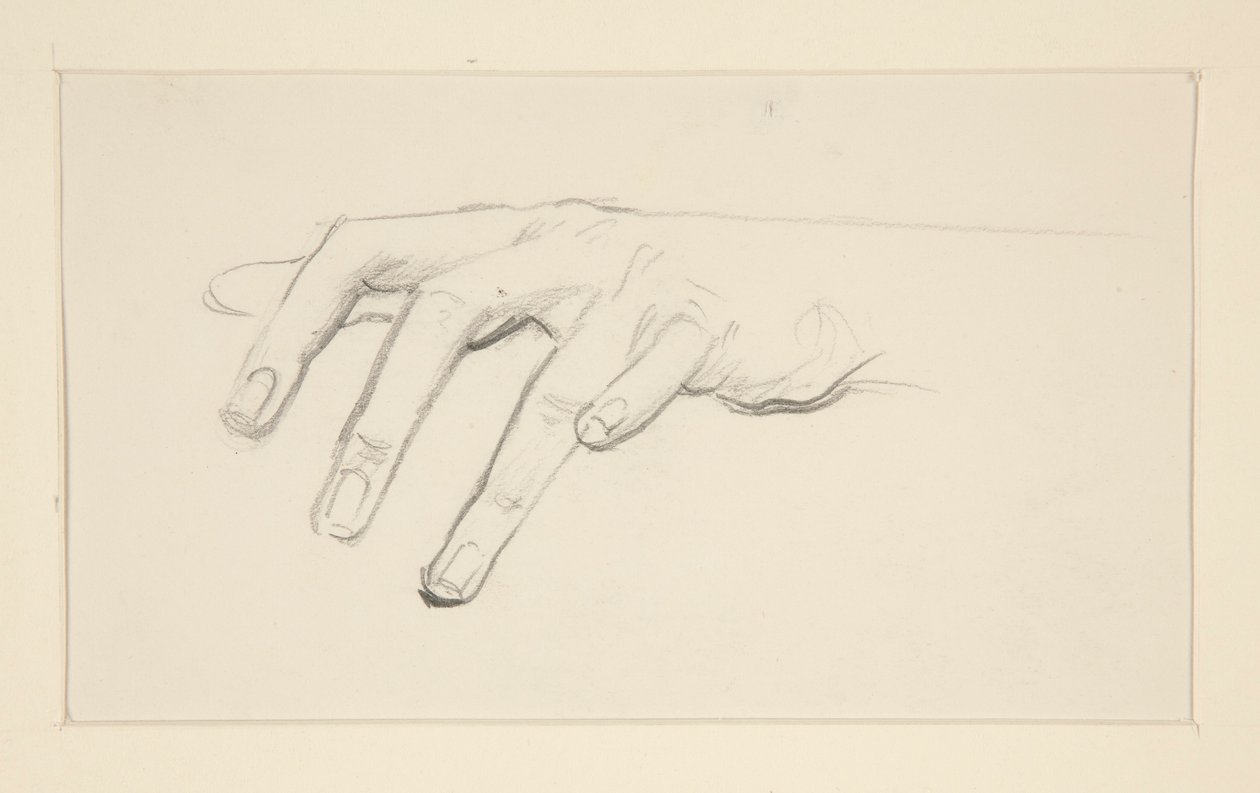 Studie af en hånd af John Singer Sargent
