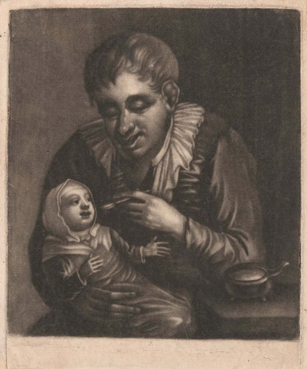 Mand, der fodrer et barn af John Smith