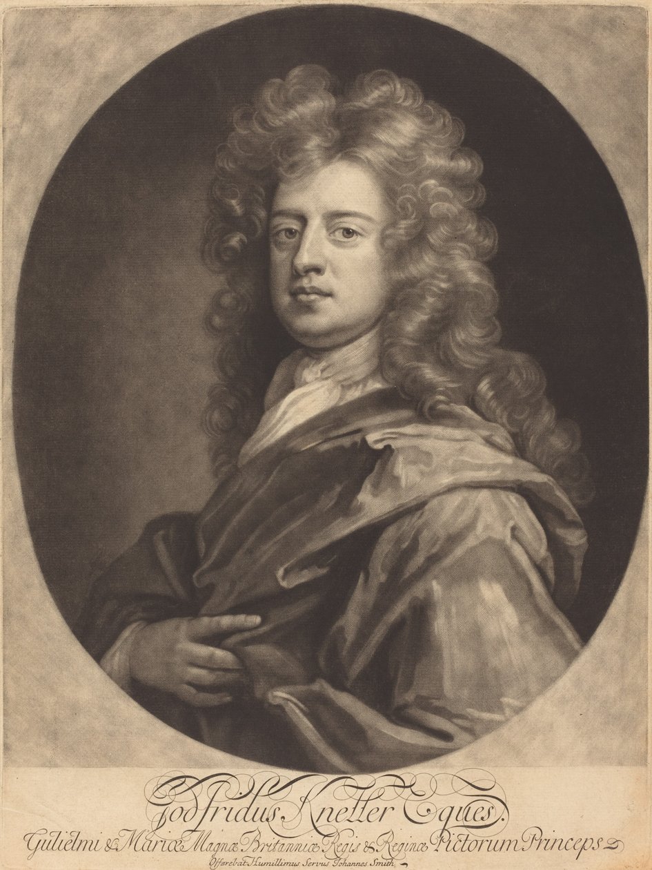 Godfrey Kneller af John Smith after Sir Godfrey Kneller