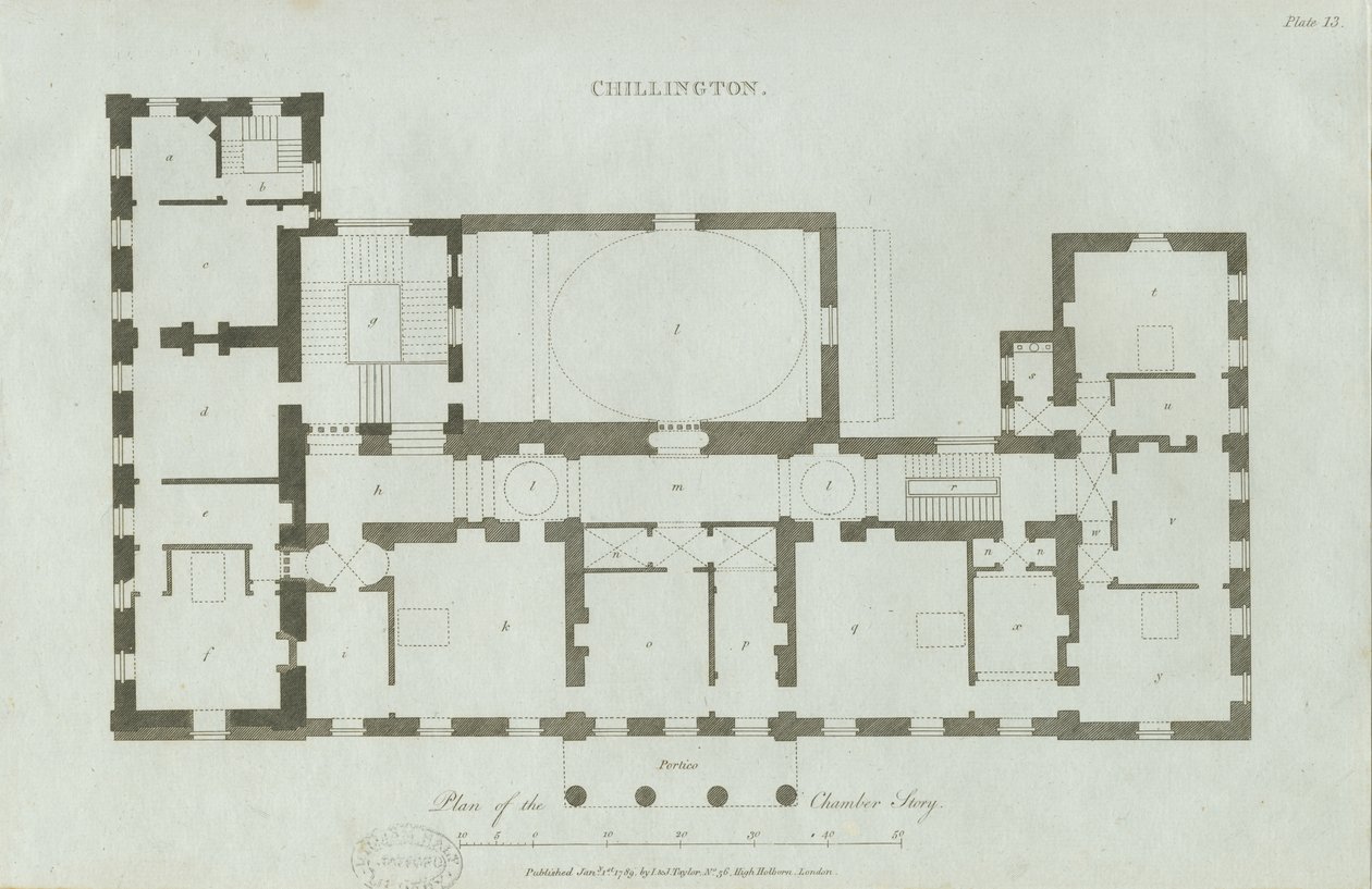 Chillington Hall: gravering af John Soane