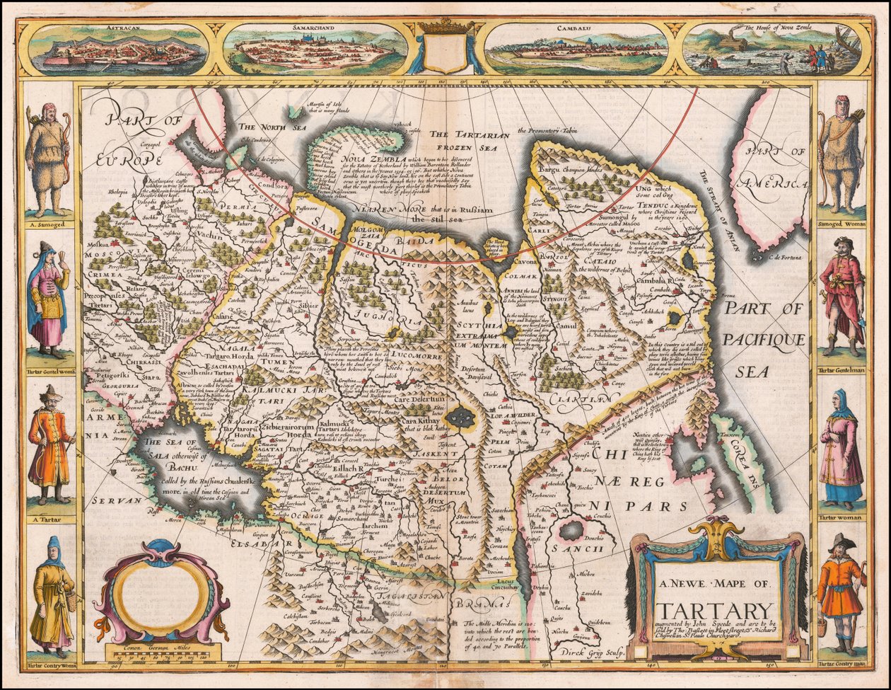 Kort over Tartariet fra 1626 af John Speed af John Speed