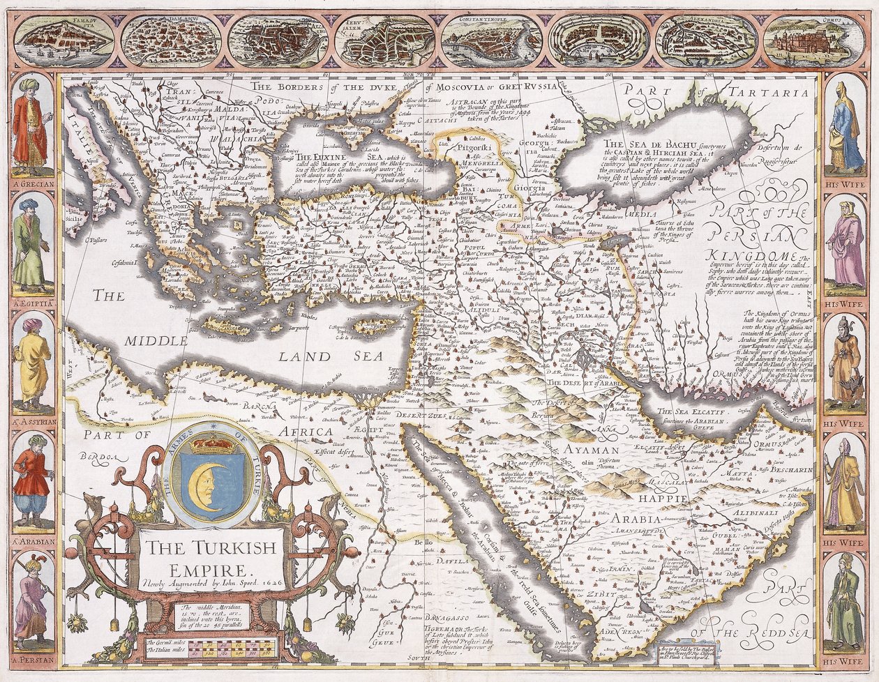 Det tyrkiske imperium, 1626 af John Speed