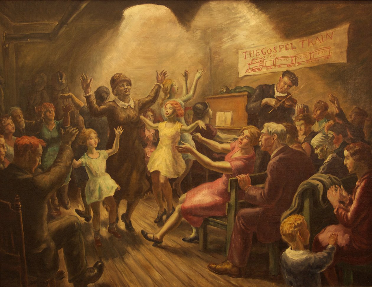 Gospeltoget af John Steuart Curry