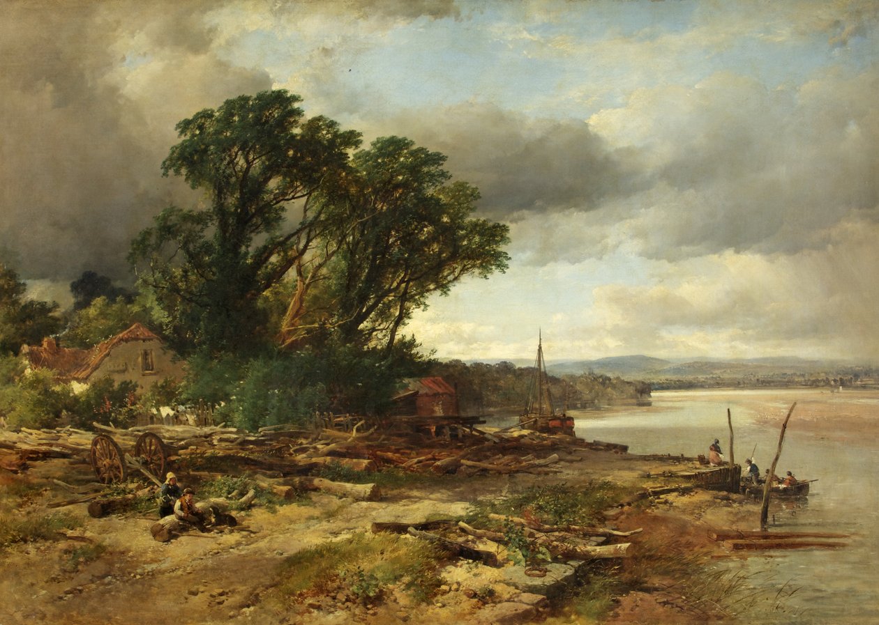 The River Avon (olie på lærred) af John Syer