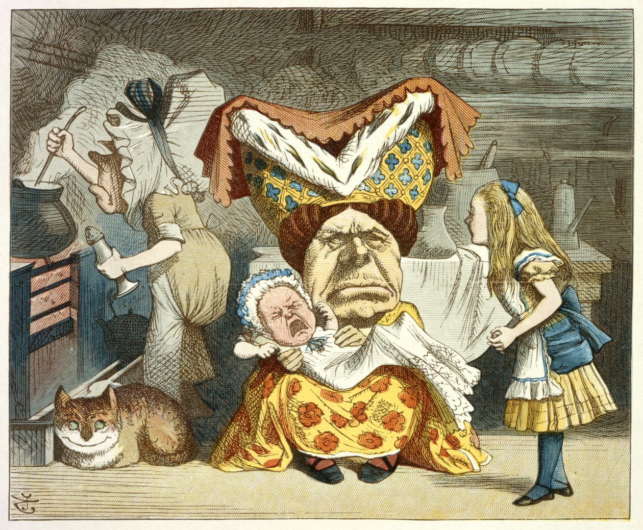 Alice og hertuginden af John Tenniel