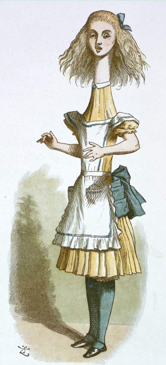 Alice med lang hals af John Tenniel