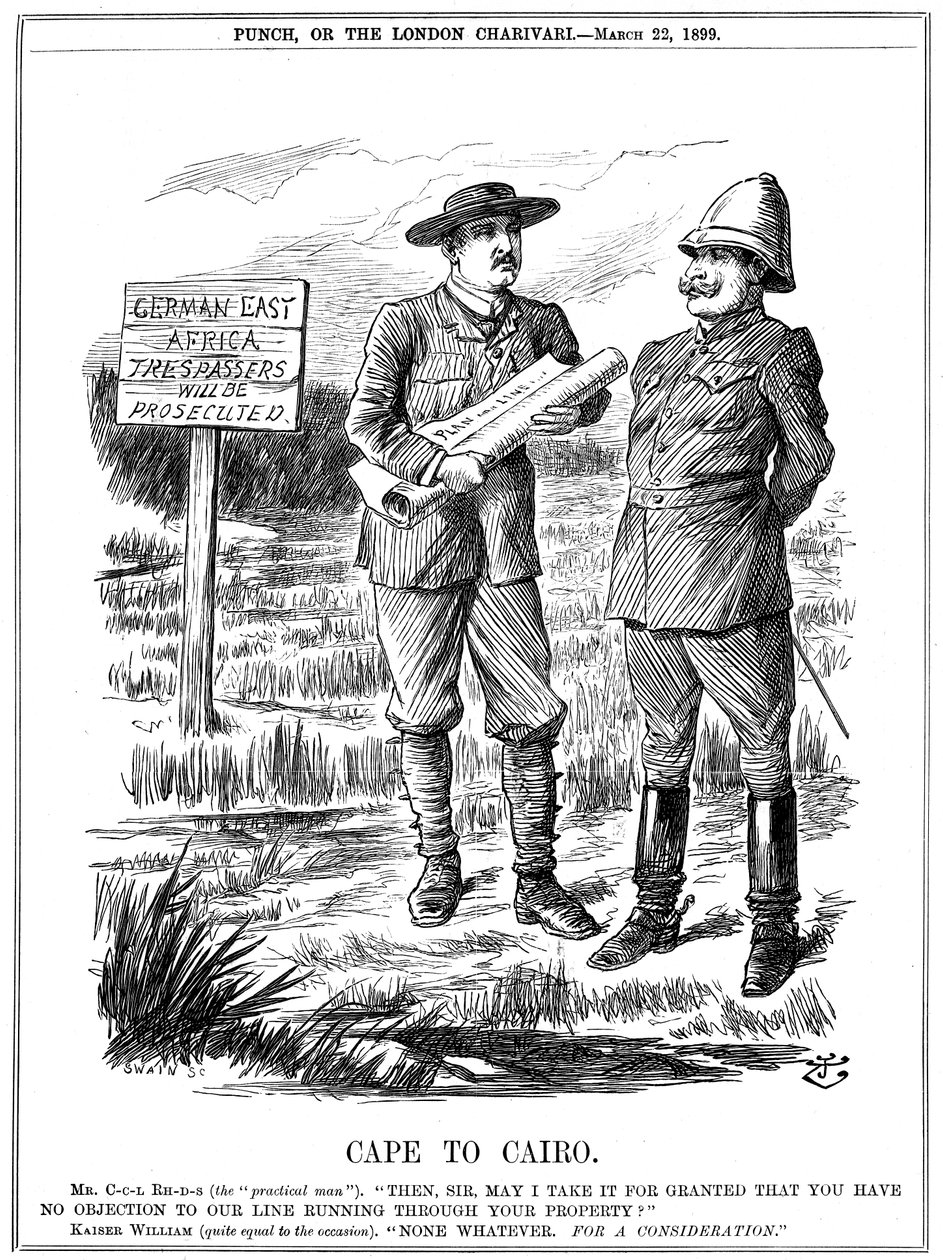 Kap til Kairo, 1899. af John Tenniel