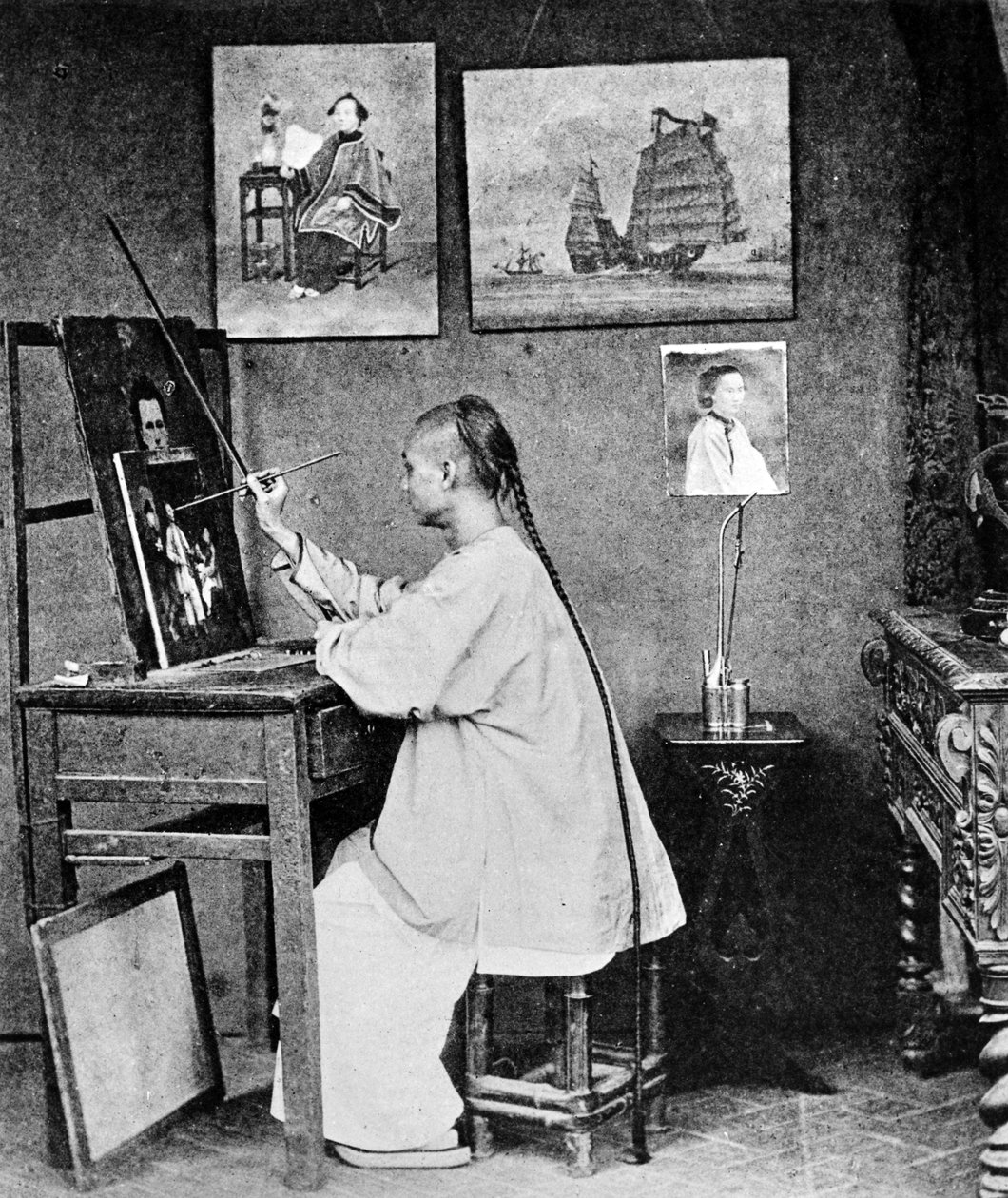 Lumqua, en kunstner fra Hong Kong, ca. 1870 af John Thomson