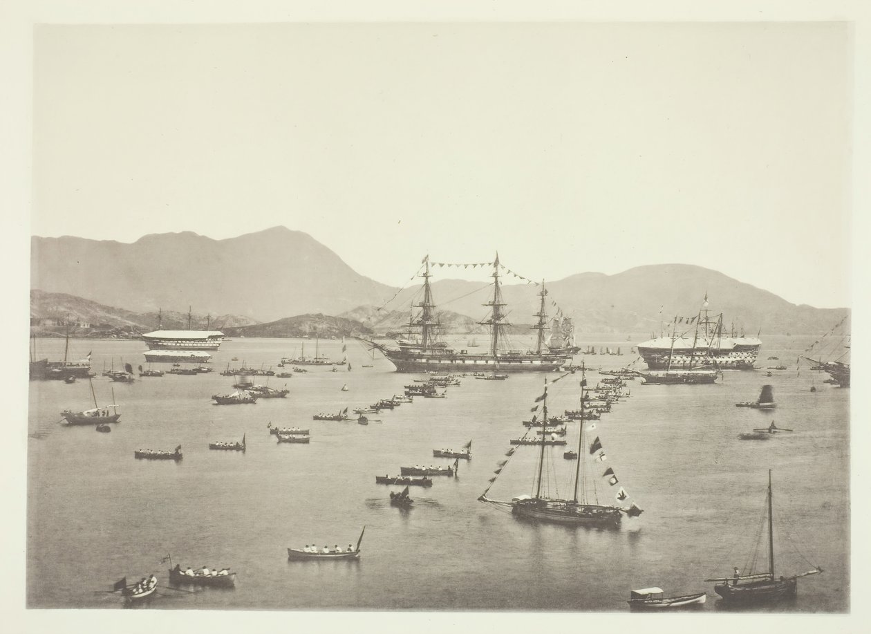 Havnen, Hong-Kong, ca. 1868. af John Thomson