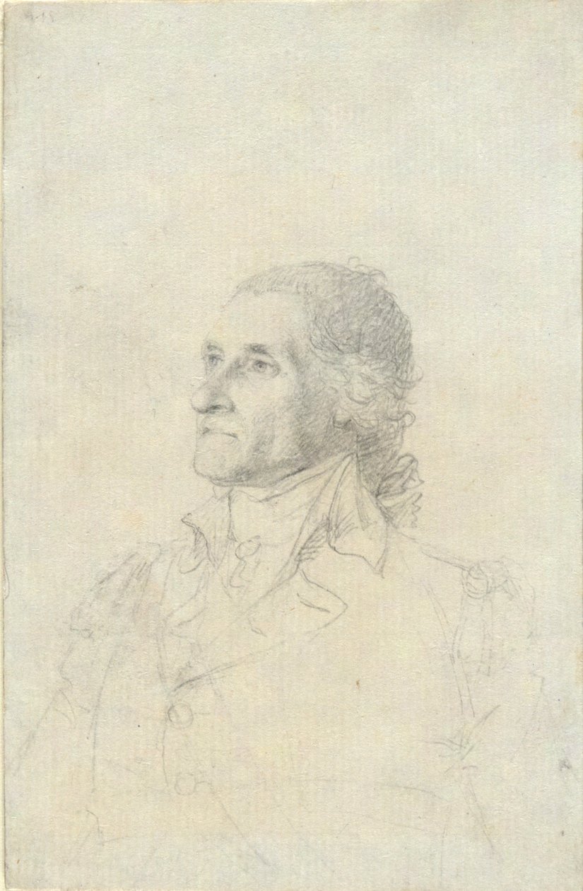(Uidentificeret mand - muligvis Washington?) af John Trumbull