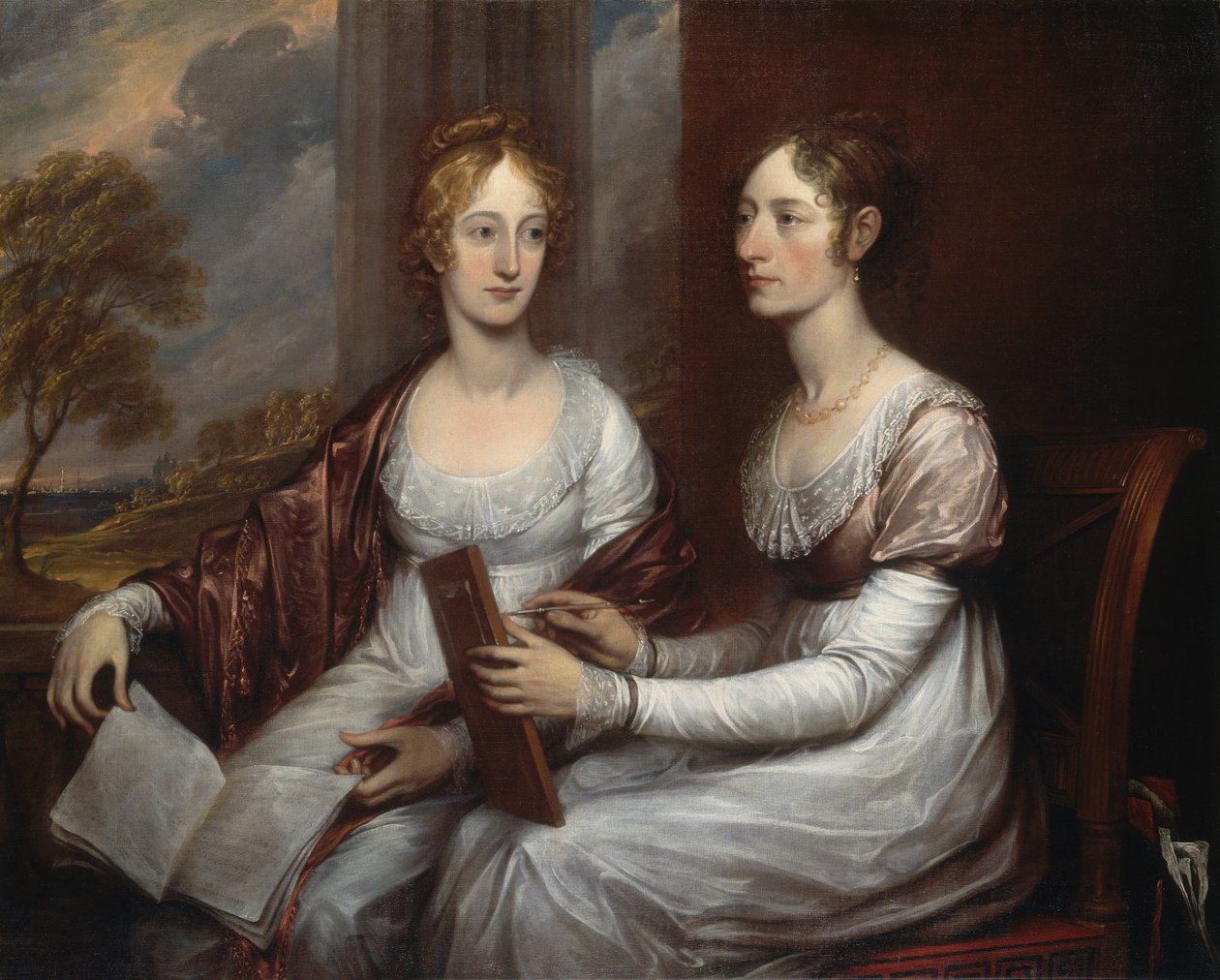 Frøkenerne Mary og Hannah Murray, 1806. af John Trumbull