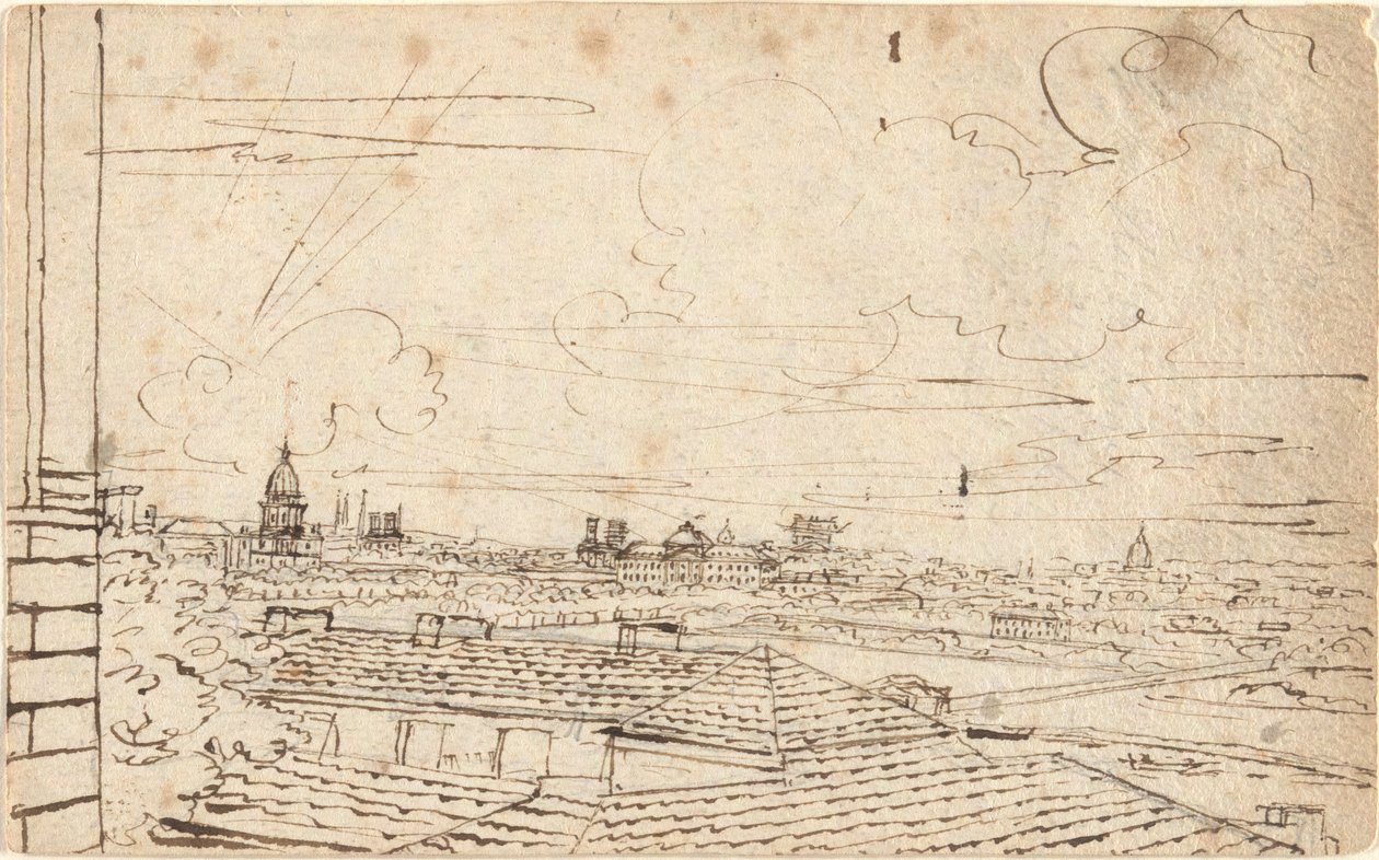Udsigt over Paris af John Trumbull
