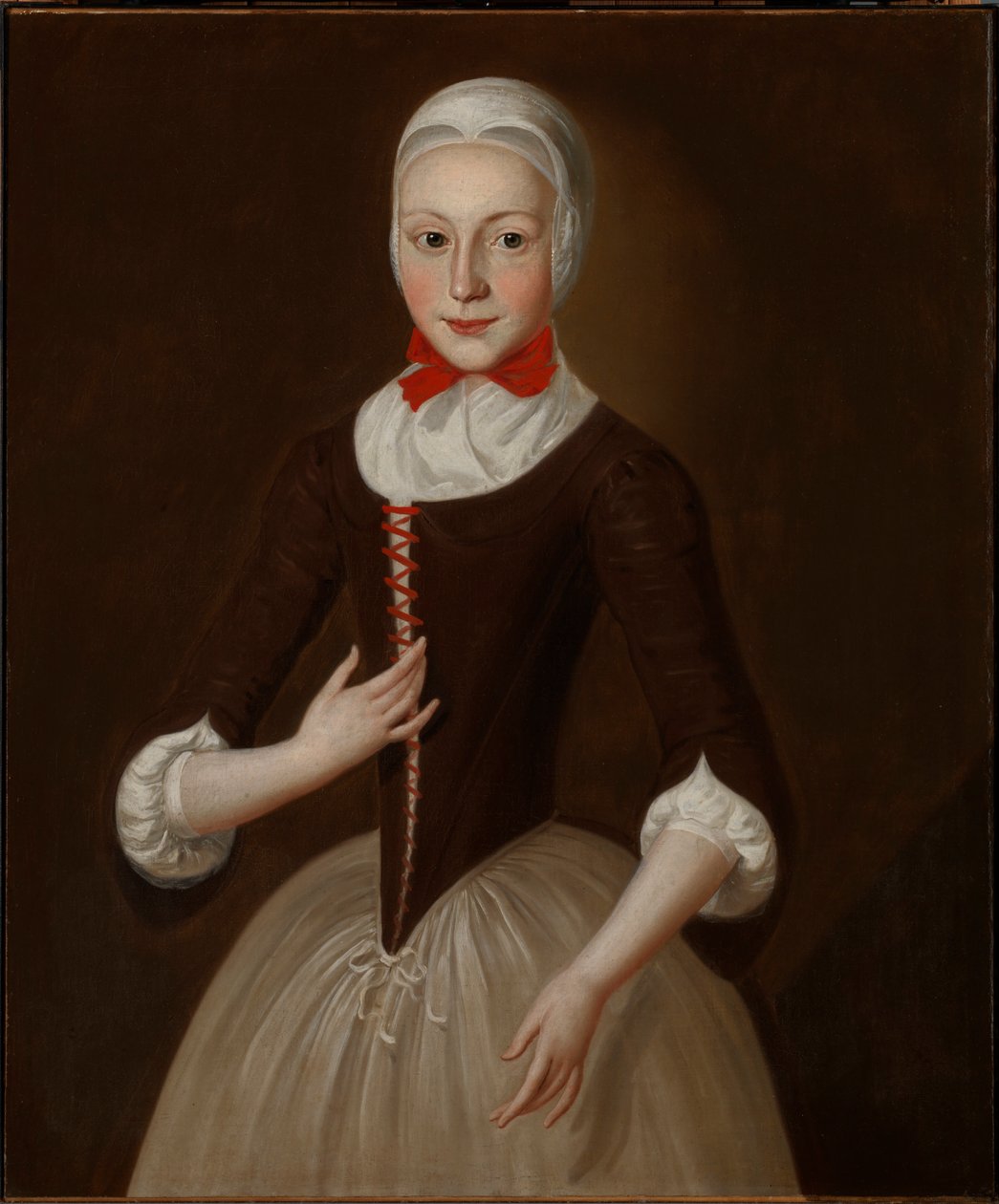 Ung moravisk pige, ca. 1755-1760. af John Valentine Haidt