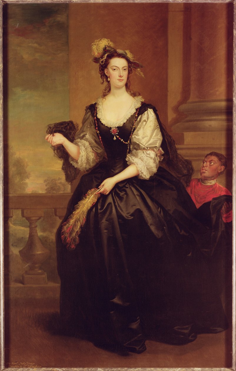 Portræt af Anne Howard, Lady Yonge af John Vanderbanck