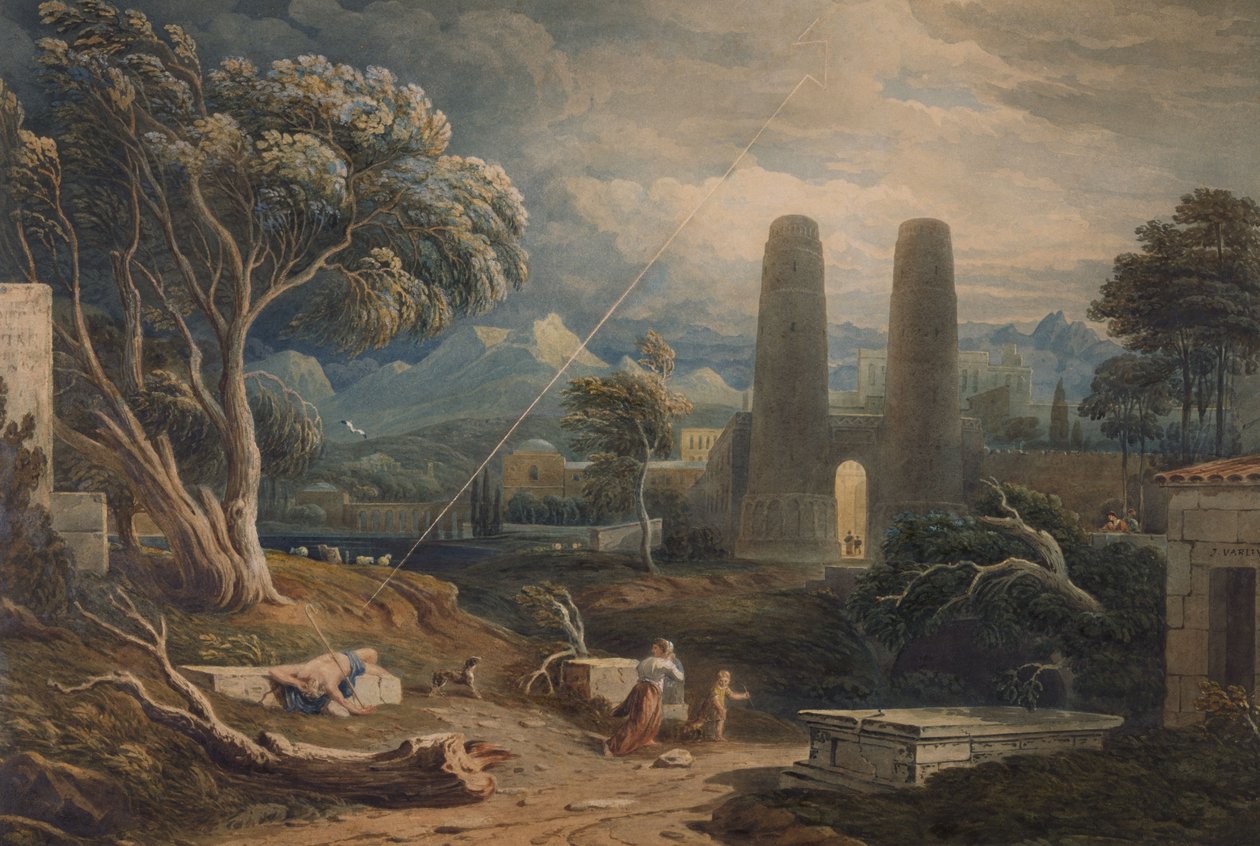 En tordenstorm, 1817-1818 af John Varley