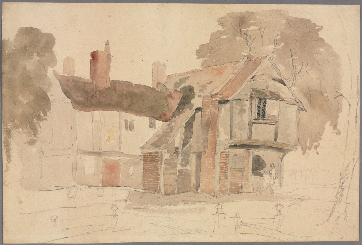 Bray Kirkegård, 1807. af John Varley