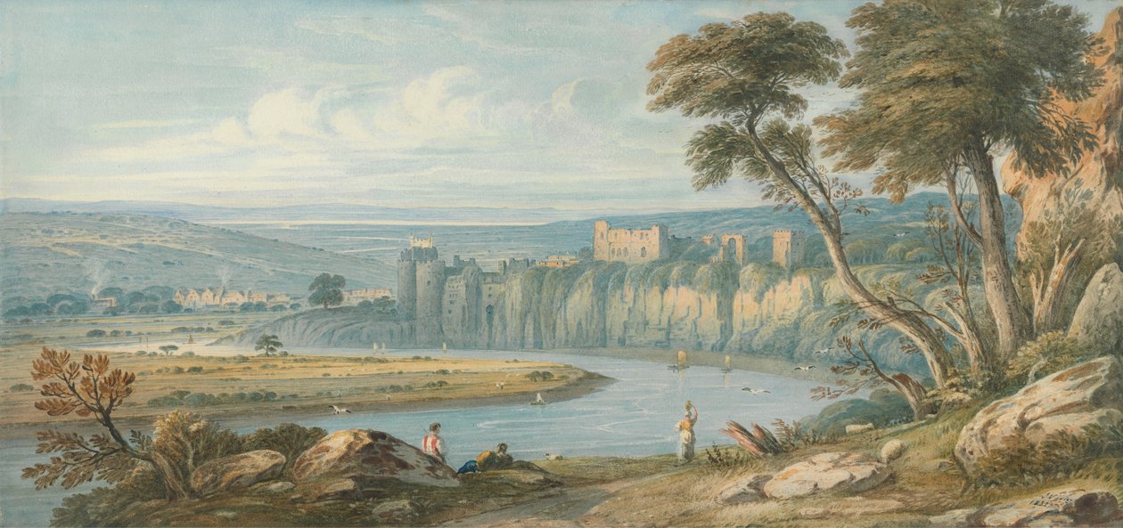 Chepstow Castle af John Varley