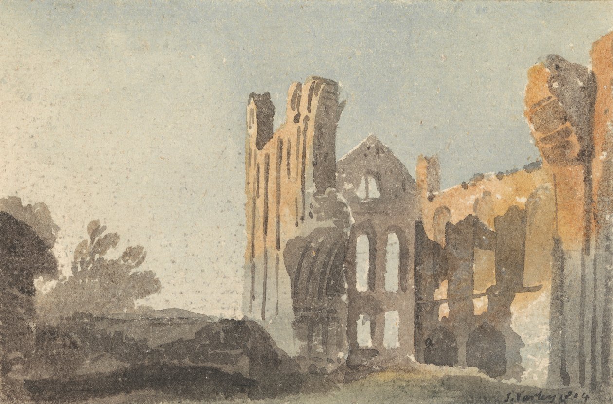 Kirkstall Abbey nær Leeds af John Varley