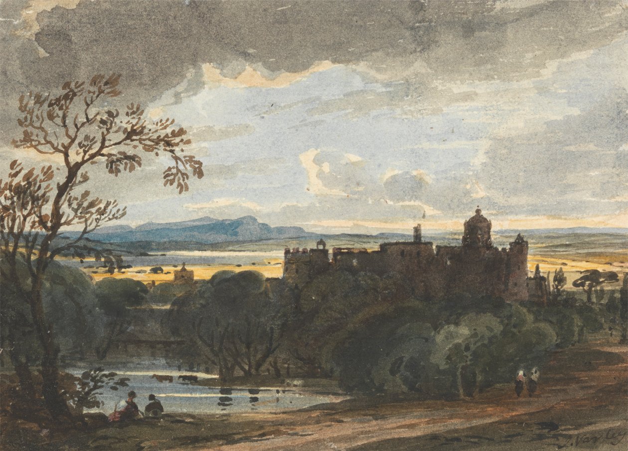 Linlithgow Palace af John Varley