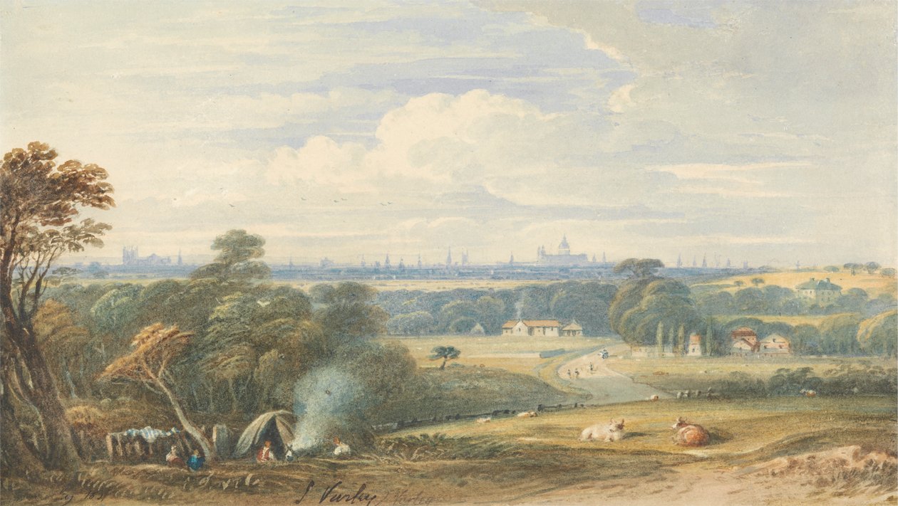 London fra sydvest af John Varley