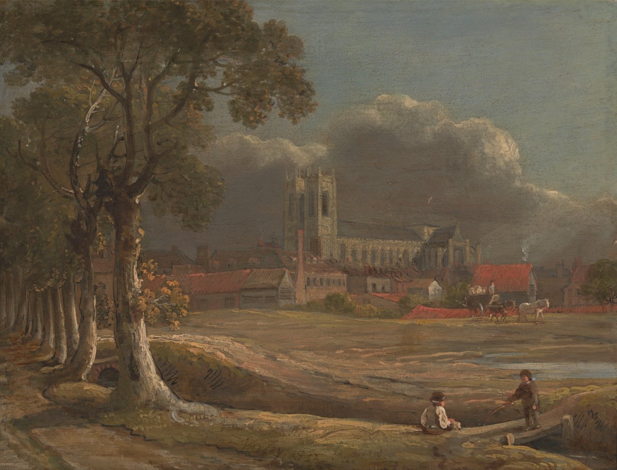 Westminster Abbey fra Tothill Fields af John Varley