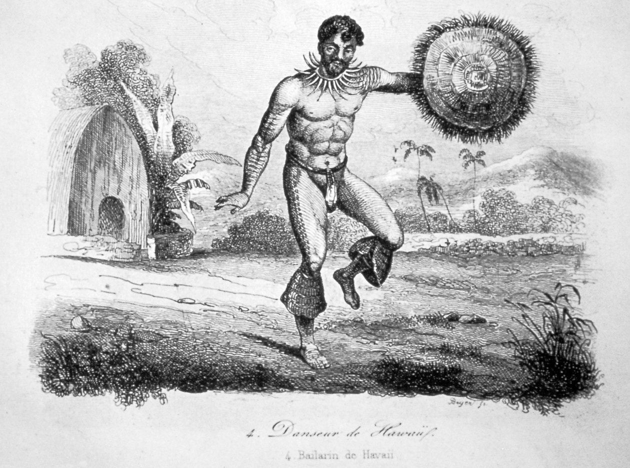 Hawaiiansk danser, c1770-1793 af John Webber