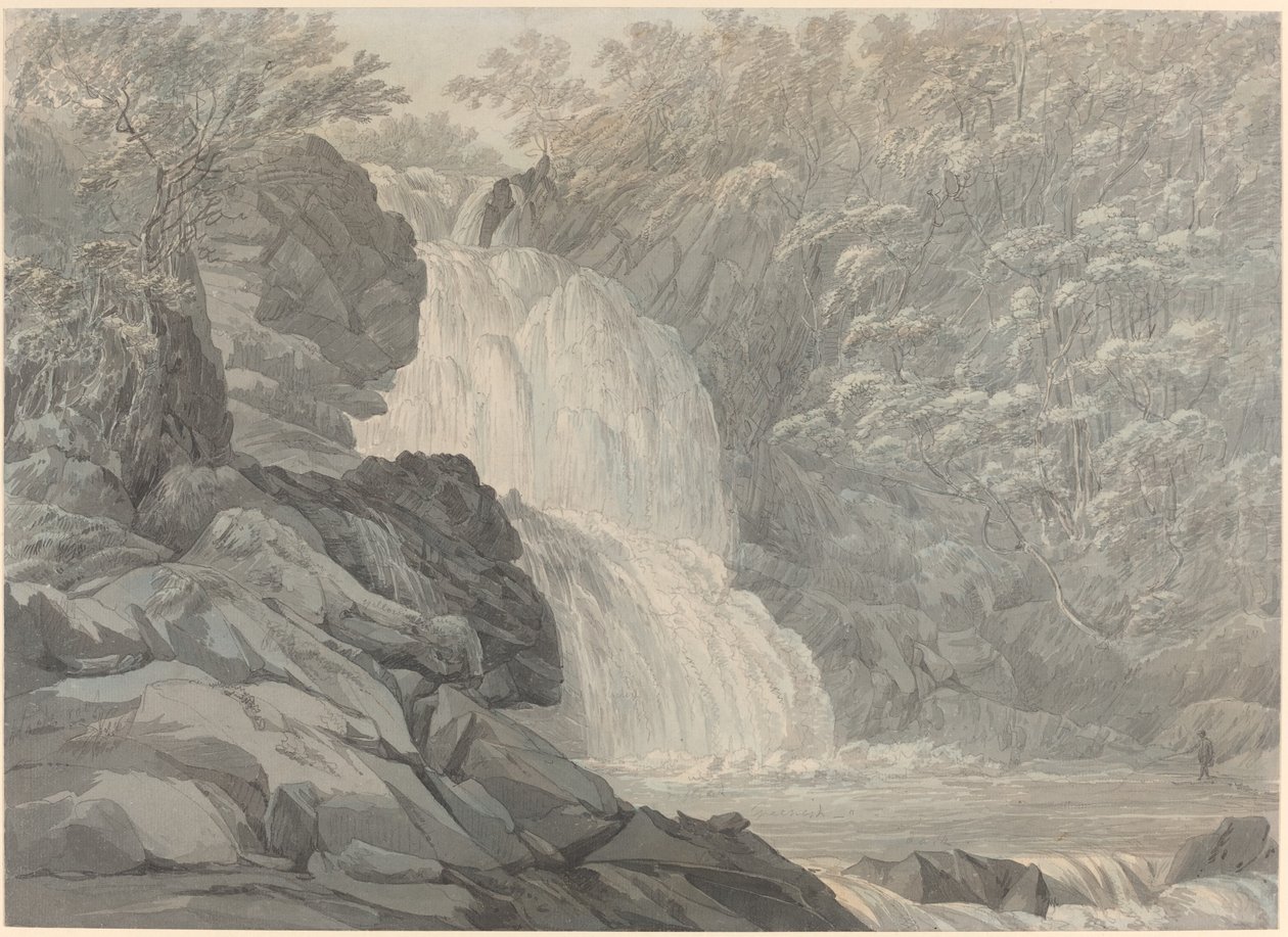 Mawddach Falls nær Dolgelly af John Webber