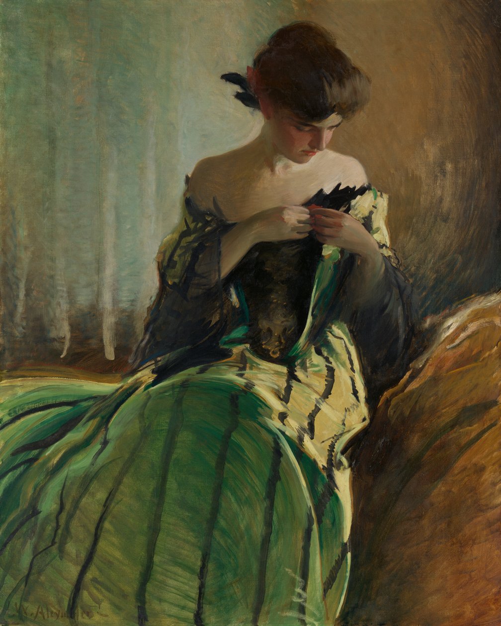 Studie i sort og grønt, 1906. af John White Alexander