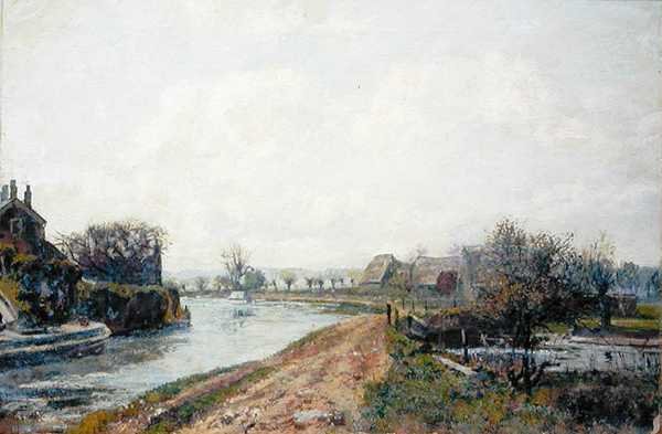 Canal, Rickmansworth af John William Buxton Knight