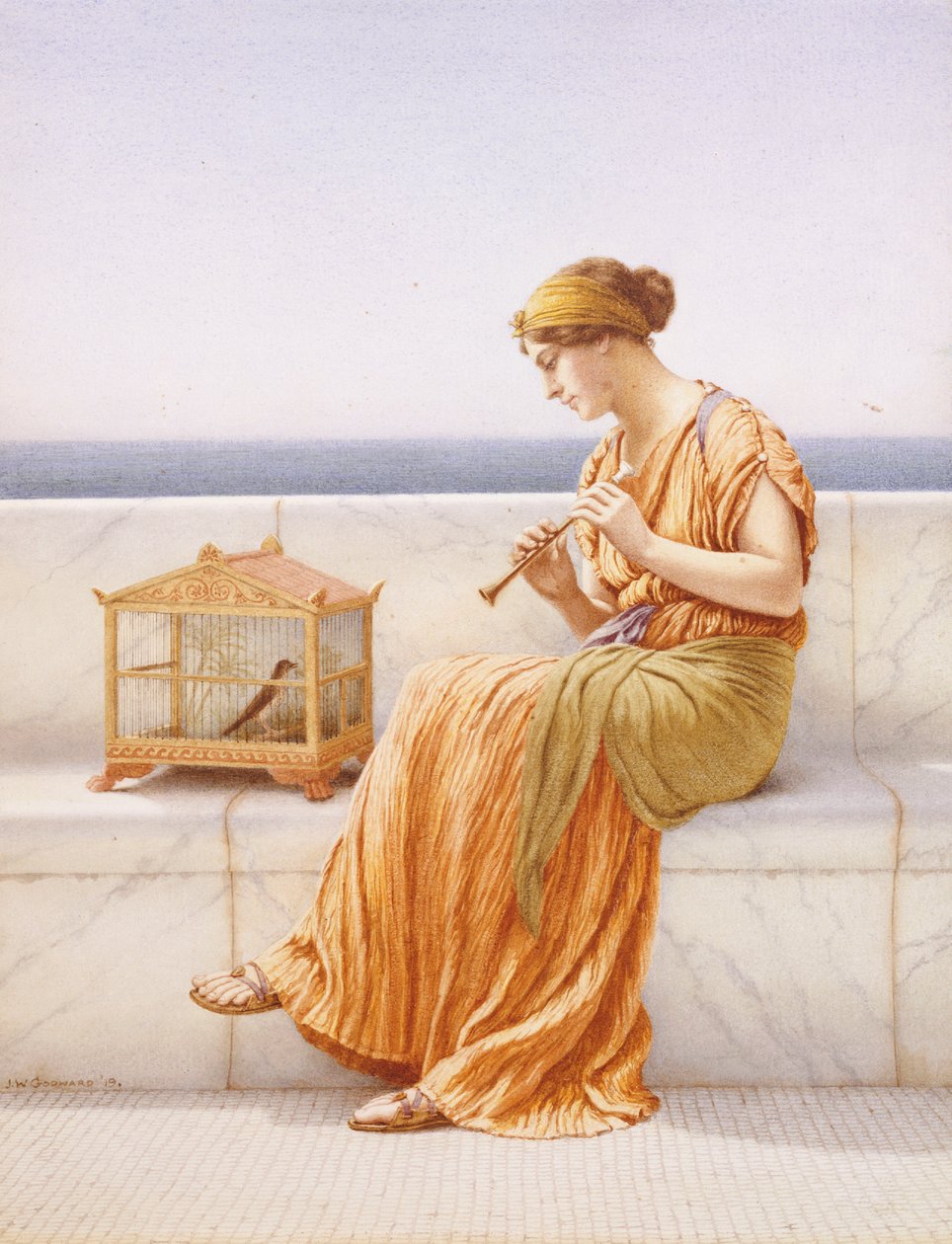 En sang uden ord, 1919 af John William Godward