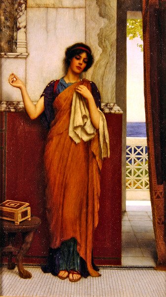 Et sting i tiden (tomgangstanker) af John William Godward