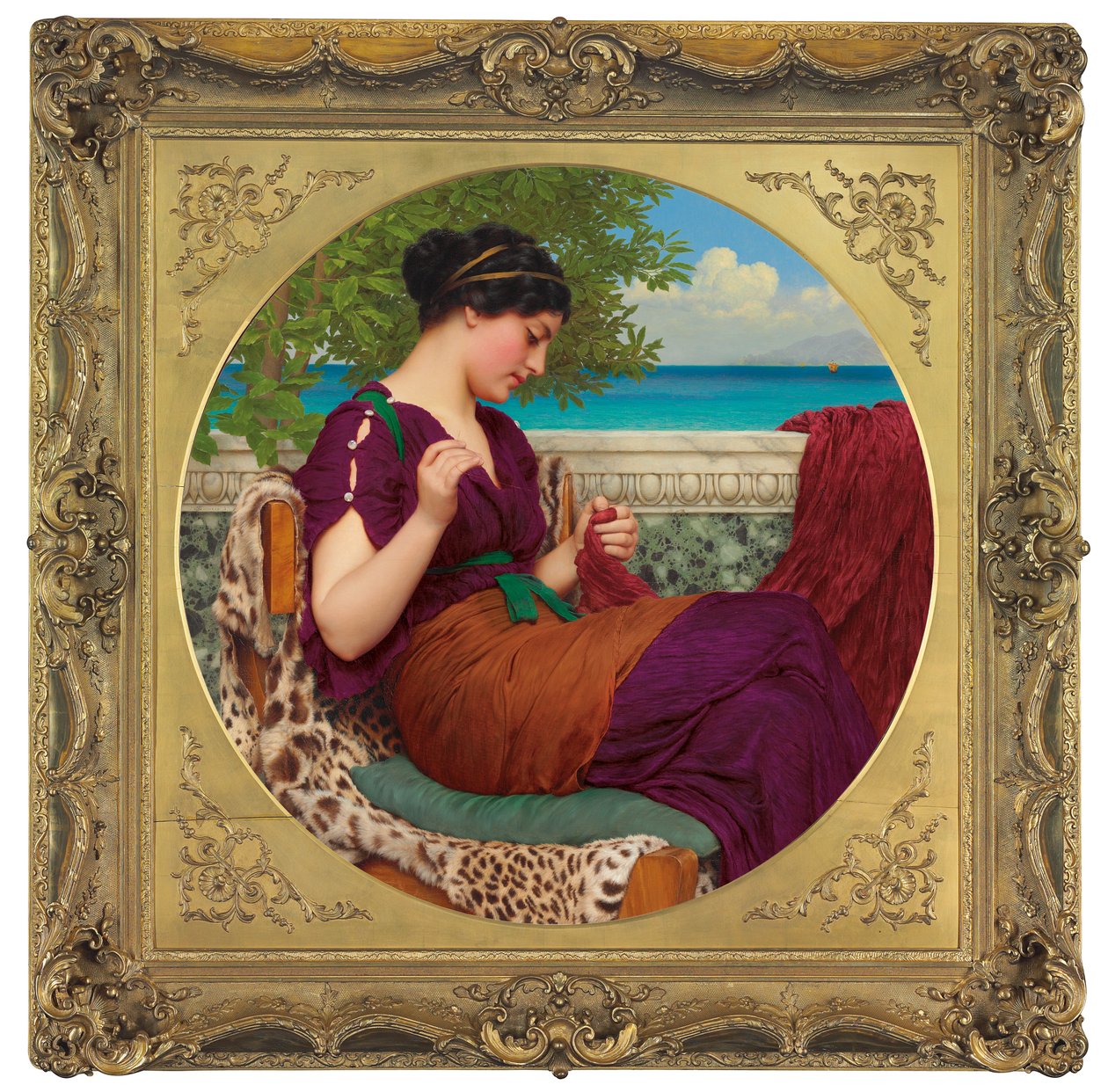 Langt borte tanker, 1911 af John William Godward