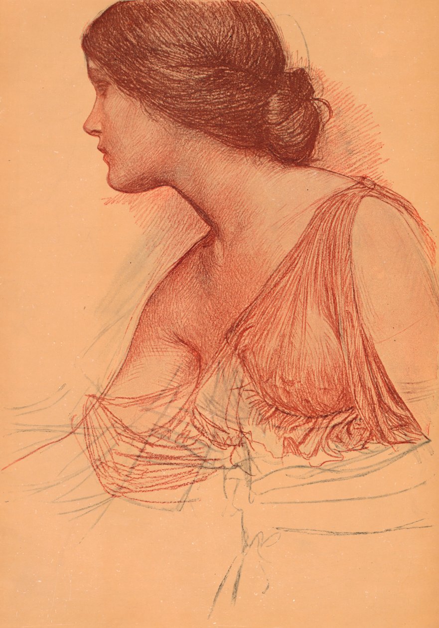 Fra et studie i sangvinsk, c1899 af John William Waterhouse