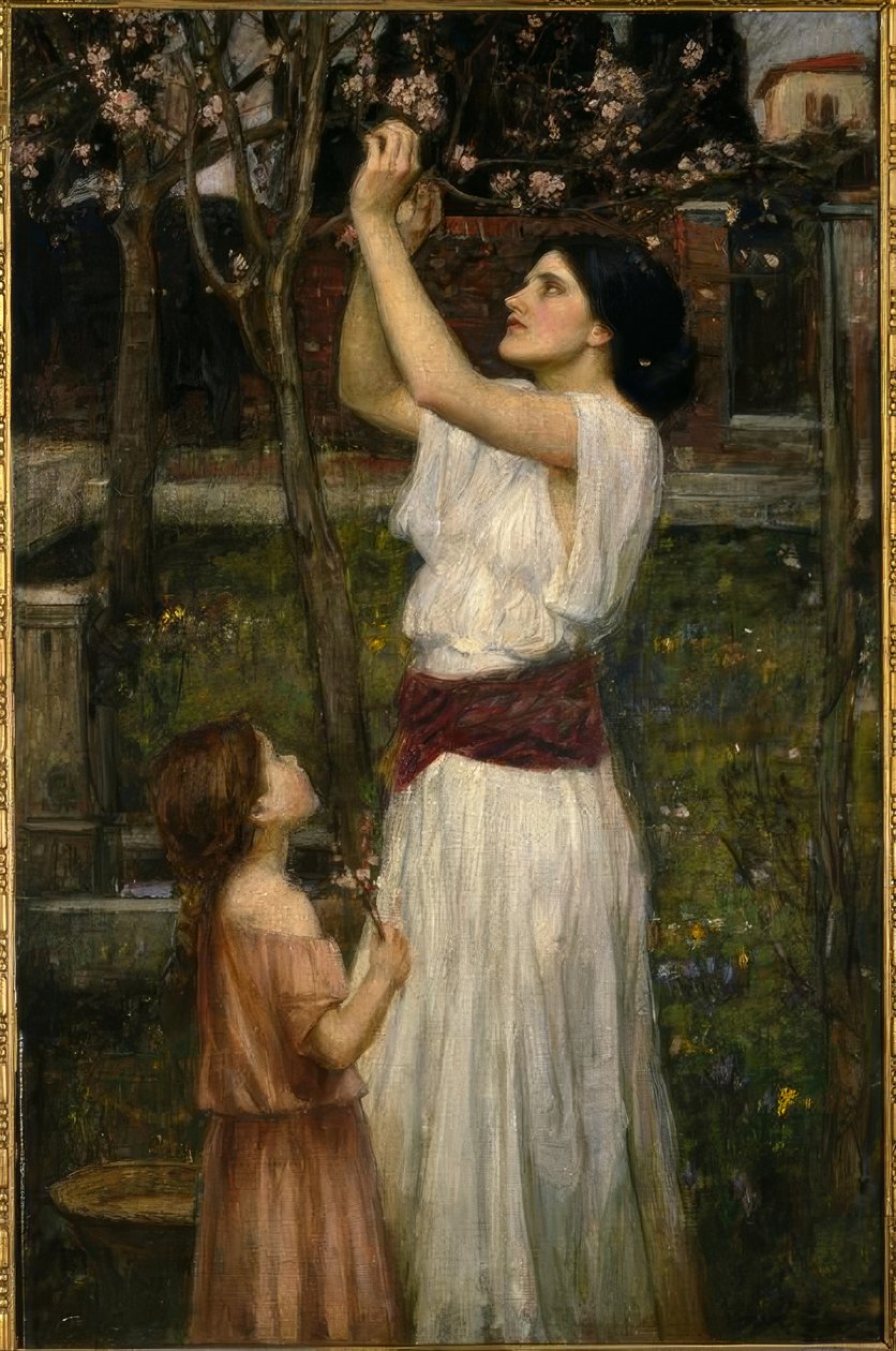 Indsamling af mandelblomster af John William Waterhouse