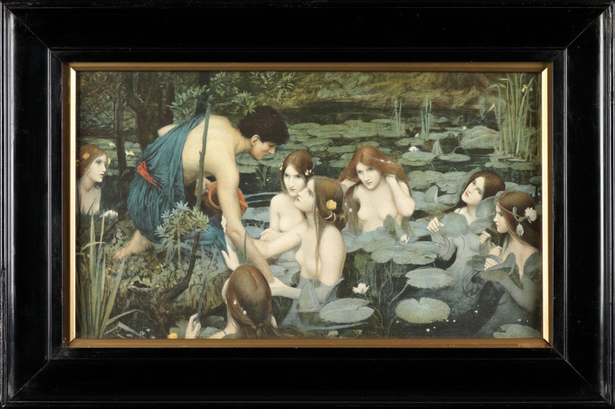 Hylas og nymferne (farvet tryk) af John William Waterhouse