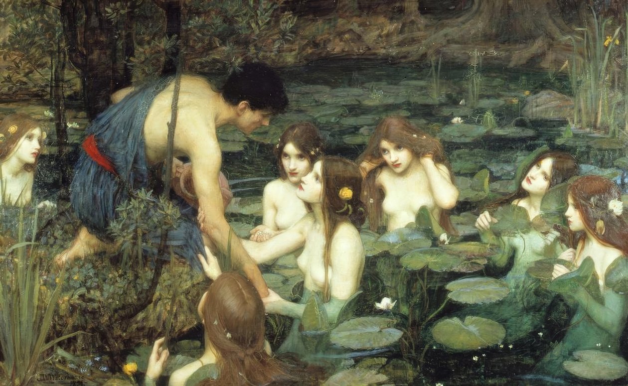 Hylas og nymferne af John William Waterhouse