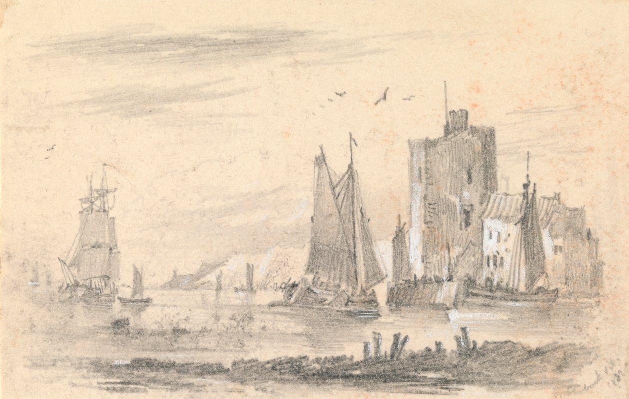 Havnescene af John Wilson Ewbank