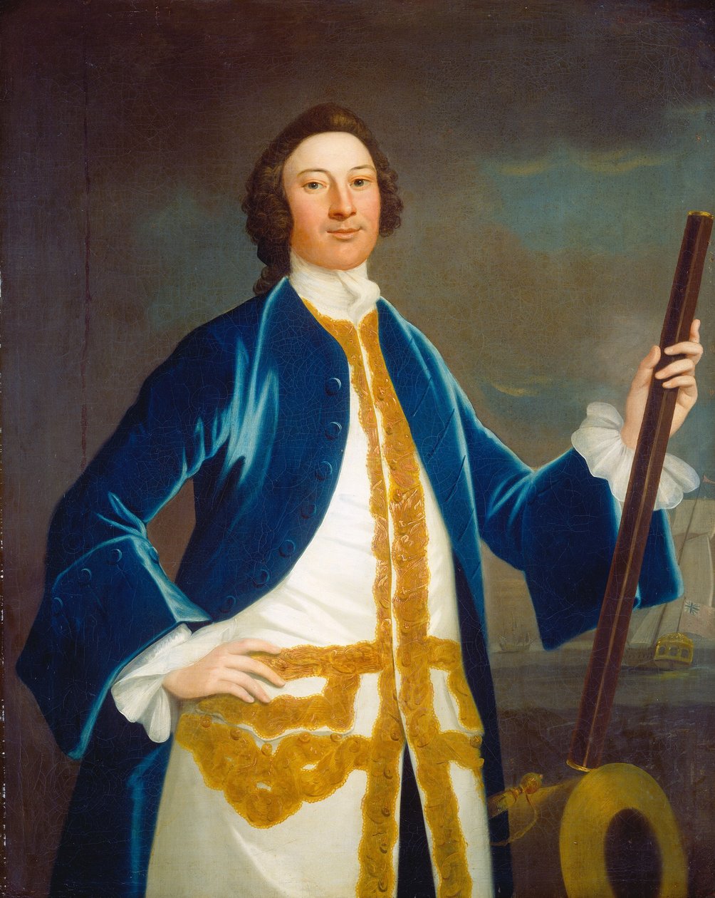 Uidentificeret britisk flådeofficer, ca. 1745. af John Wollaston