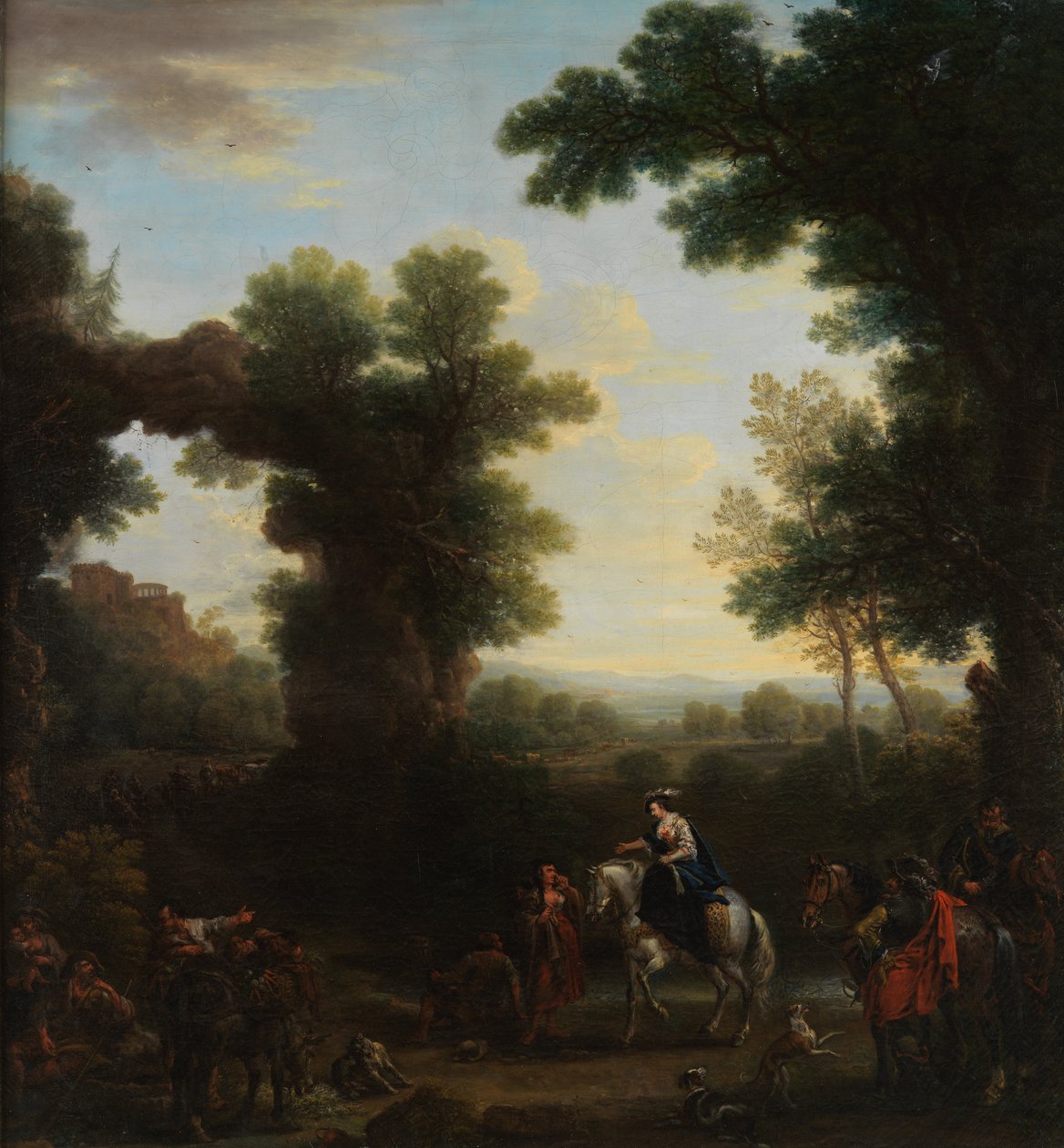 Klassisk landskab med sigøjnere, 1748. af John Wootton