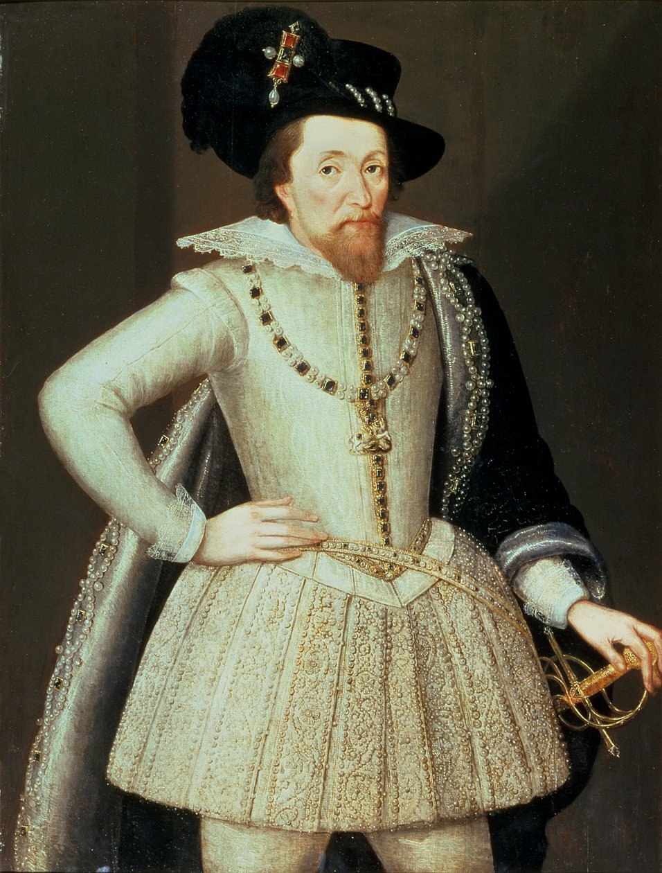 James I, halvlængde portræt af John de Critz