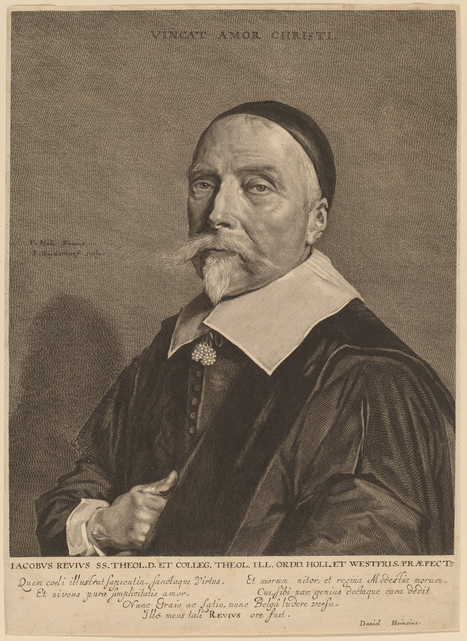Jacob Revius af Jonas Suyderhoff after Frans Hals