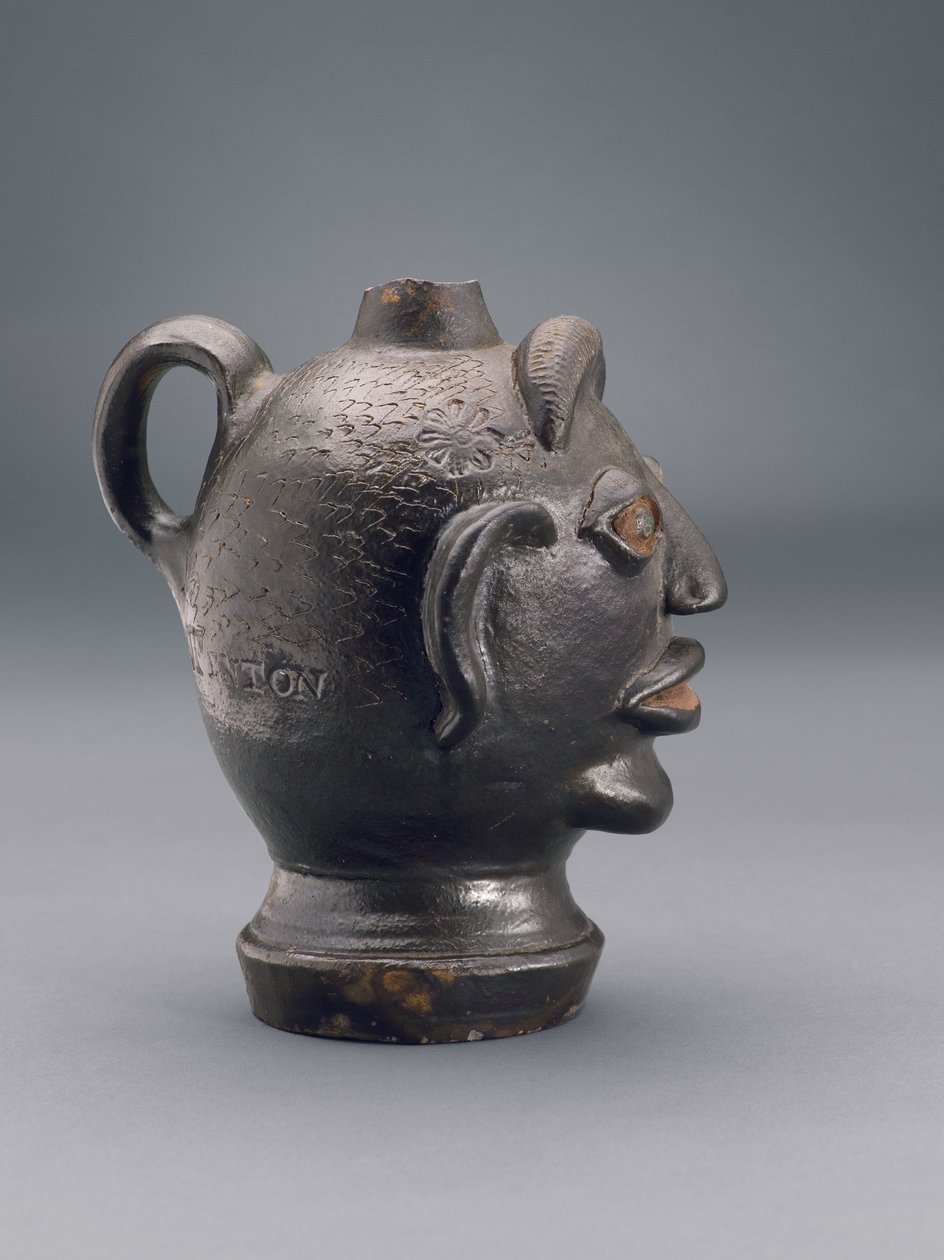 Kande (i form af et menneskehoved), 1810-40 (stentøj) af Jonathan Fenton