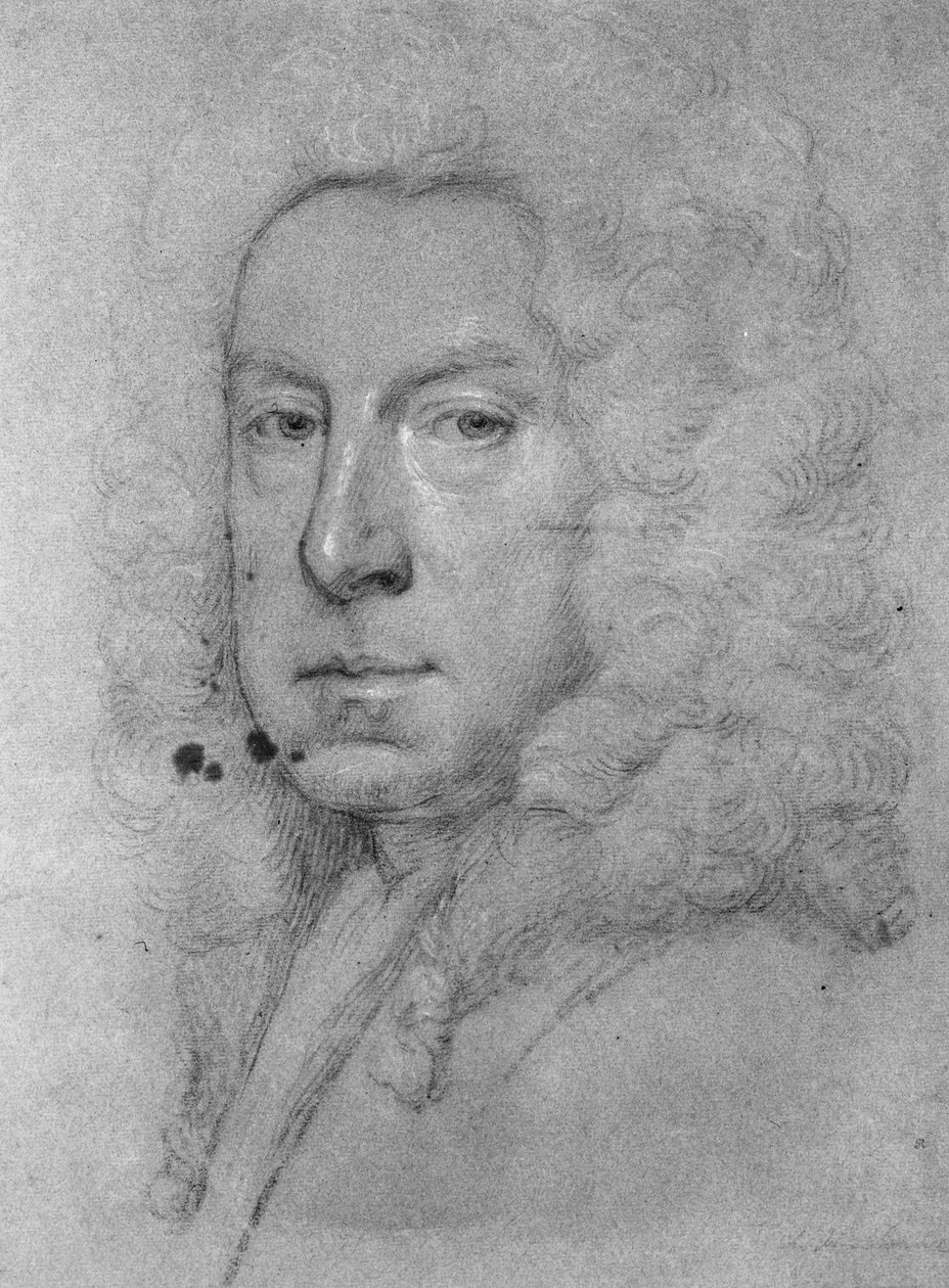 Selvportræt, ca. 1738 (kridt på papir) af Jonathan Richardson