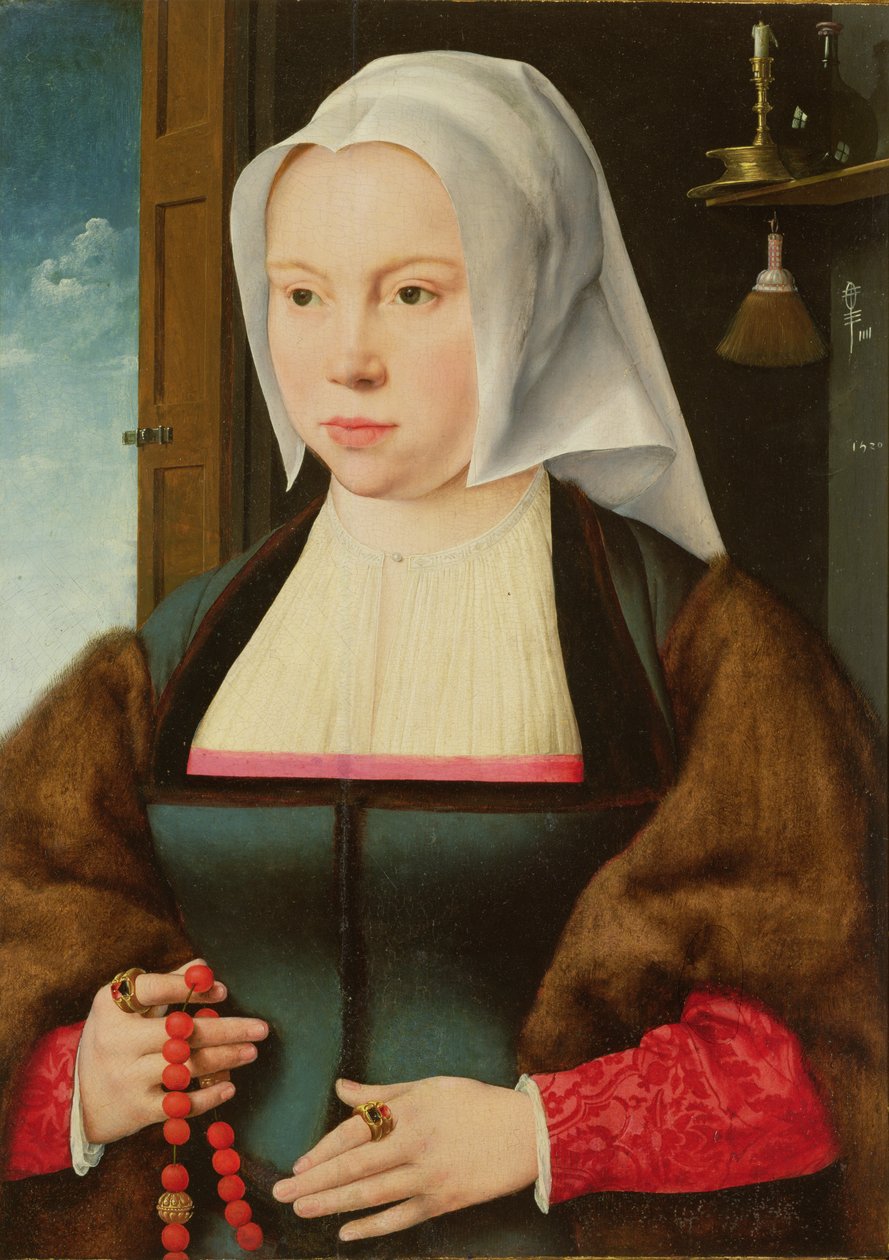 Portræt af en ukendt dame, 1527 af Joos van Cleve