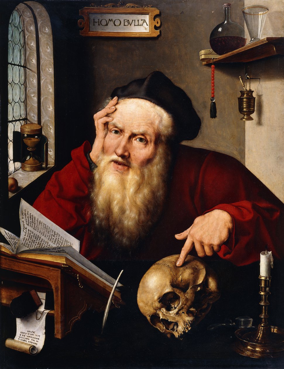Sankt Hieronymus i sit studie, af Joos van Cleve